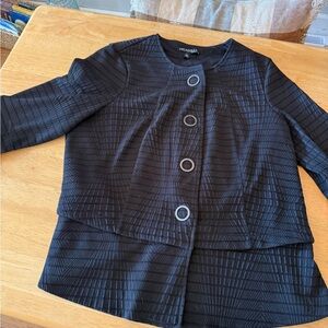 Picadilly Fashion Textured Black Blazer